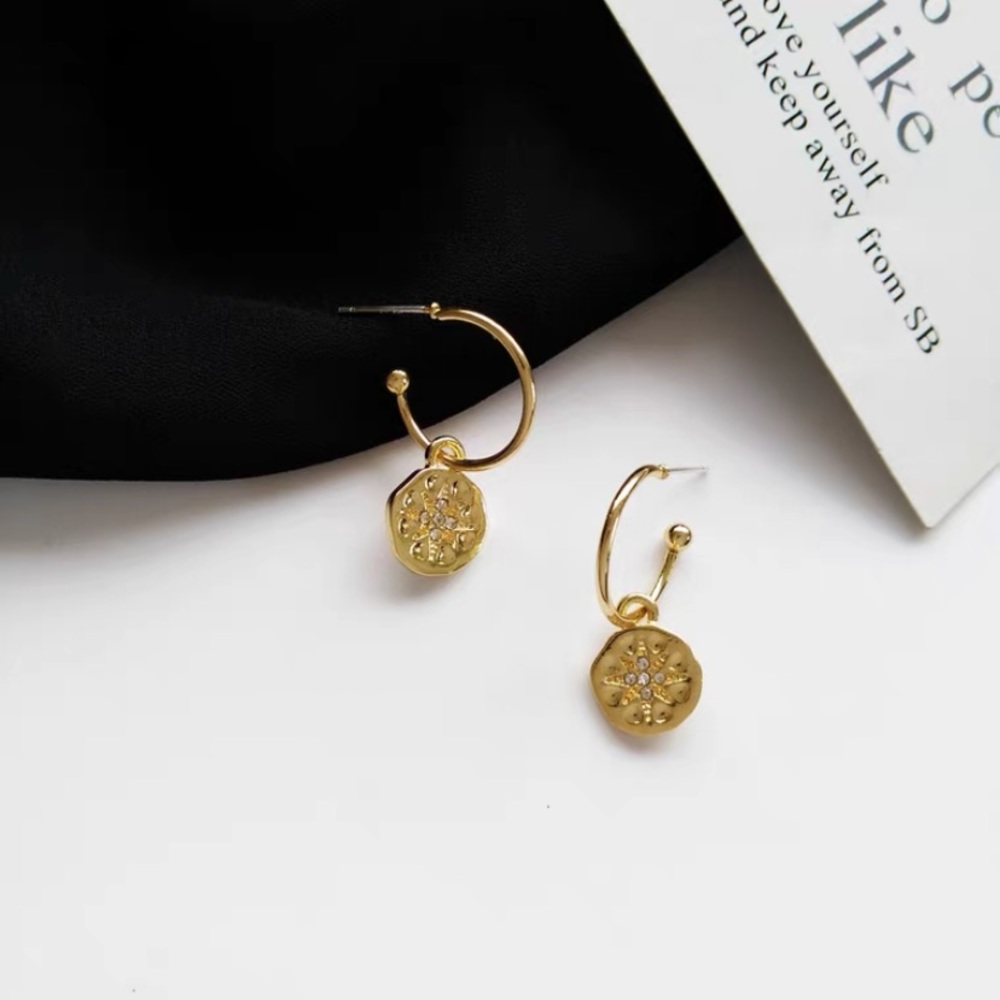 💙Unique Rhinestone Star Hoops Earrings
